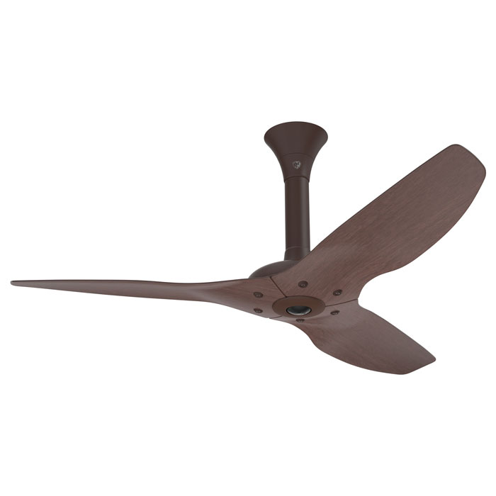 Haiku Collection – 52” 3-Blade Ceiling Fan in Black with Cocoa Bamboo Blades