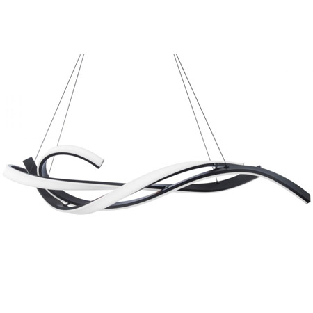 Tidal Collection LED Chandelier in Black with White Silica Diffuser Modern Forms PD-58257-BK