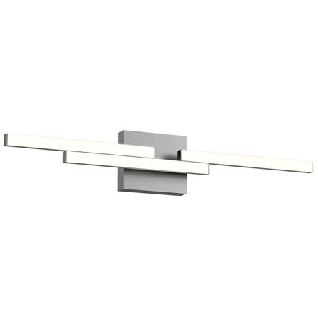 Anello Minor Collection LED Bath Vanity in Brushed Nickel with Frosted Acrylic Diffusers Kuzco VL52727-BN